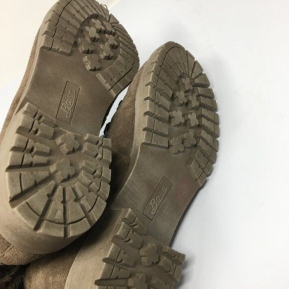 3/$25 Bass Aubrey Fur Trim Suede Leather Boots 8M - Picture 6 of 8